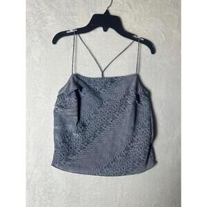 Finders Keepers Blue‎ Gray Spaghetti Straps  Camisole Tank Top Size Medium